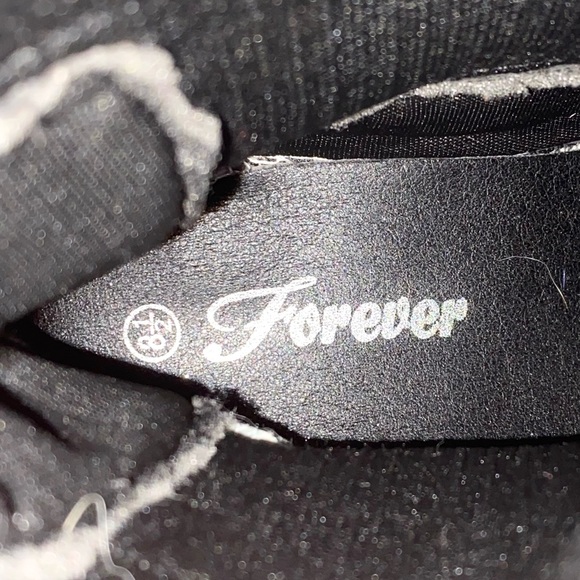 Forever Black Rhinestone Knit Combat Boot - Picture 11 of 13